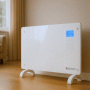 Zenet ZET-526 Convector electric din sticlă albă, panou de încălzire 1500W | Panou din sticlă albă cu telecomandă