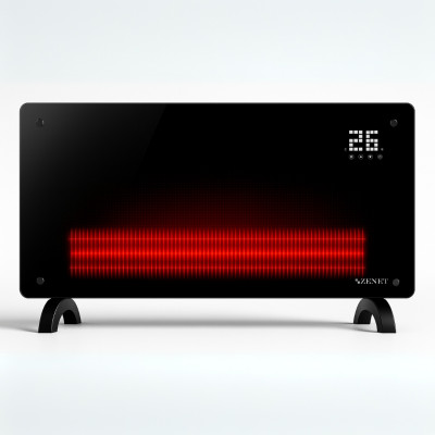 Zenet ZET-530 електрически стъклен конвектор, отоплителен панел, радиатор 2000w | Подов и стенен конвектор  с дистанционно управление