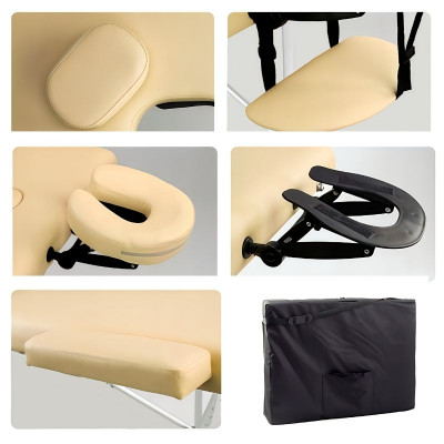 A Bézs L-es méretű Zenet ZET-1044 professzionális masszázságy