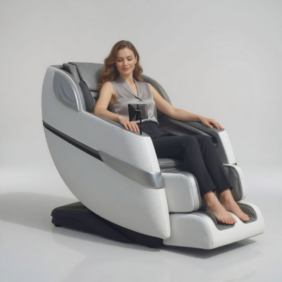 Fotoliu de masaj multifuncțional Shiatsu cu Zero Gravity și încălzire ZENET ZET 1289 - SILVER