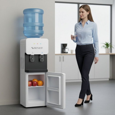 Диспенсер для воды с холодильником ZENET ZET-313 – горячая и холодная вода