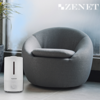 Zenet ZET-414 Ultrasonic Humidifier with 360° Rotatable Outlet