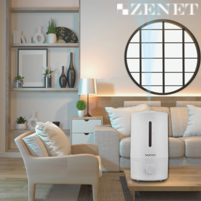 Zenet ZET-414 Ultrasonic Humidifier with 360° Rotatable Outlet