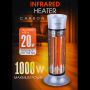 ZENET ZET-516 Infrared Heater, Silver, 1000W | Energy-Efficient and Safe Heating with IP24 Protection