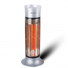 ZENET ZET-516 Infrared Heater, Silver, 1000W, 2 Modes, 180° Rotation, Heats Up to 20 m²