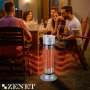 ZENET ZET-516 Infrared Heater, Silver, 1000W | Energy-Efficient and Safe Heating with IP24 Protection