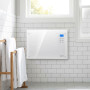 Zenet ZET-526 White Glass Electric Convector Heater, Heating Panel 1500W | White Glass Panel Heater with Remote Control