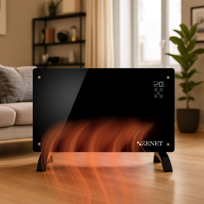 Zenet Zet-530 Convection Heater - Glass Convection Electric Heater 2000W