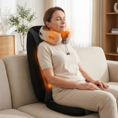 Προσφορά: Μαξιλάρι μασάζ καθίσματος + Συσκευή μασάζ αυχένα στη μισή τιμή