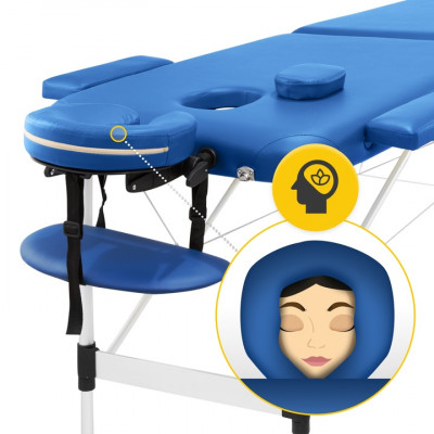 Massage table ZENET ZET-1049 size L navy blue