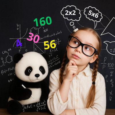 Interaktiver intelligenter Plüschpanda AI PANDA – sprechendes Lernspielzeug mit künstlicher Intelligenz, USB-Ladung, geeignet für Kinder ab 3 Jahren